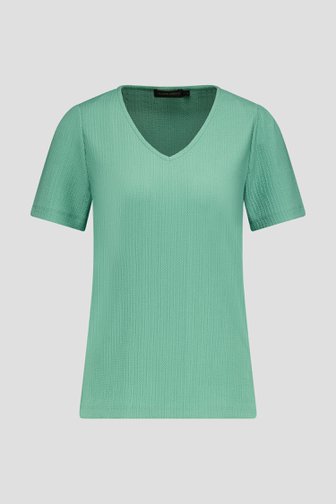 T-shirt vert à texture fine de Claude Arielle pour Femmes