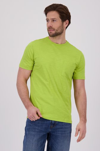 T-shirt vert clair à col rond de Ravøtt pour Hommes