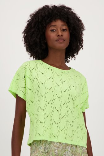 T-shirt vert clair avec motif à trous de Louise pour Femmes