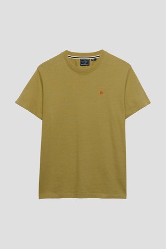 Photo produit 1 de T-shirt vert olive à col rond de Superdry pour Hommes