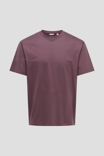Photo produit 1 de T-shirt violet à col rond de Only & Sons pour Hommes