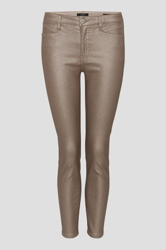 Taankleurige broek met coating - Slim fit van Opus voor Dames