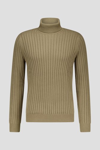 Voorkant van  Taupe trui met rolkraag  door Casual Five voor Heren