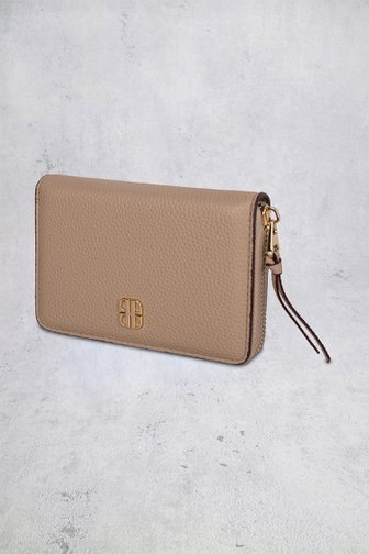 Voorkant van Taupekleurige portemonnee met leather look door Laurent David voor Dames