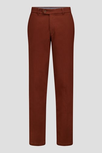 Voorkant van Teracotta-rode chino - Louisiana - Regular fit  door Brassville voor Heren