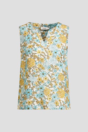 Le devant de Top avec imprimé floral bleu et orange de Libelle pour Femmes