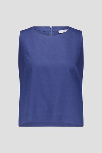 Top bleu sans manches à col rond de Liberty Island pour Femmes