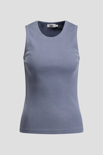 Le devant de Top côtelé gris-bleu de Louise pour Femmes