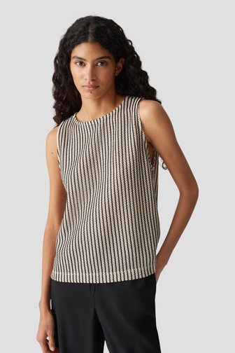 Top crochet noir et blanc de Opus pour Femmes