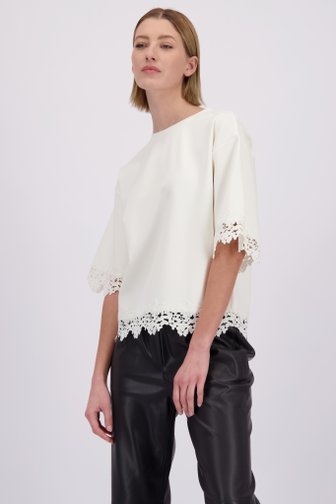 Le devant de  Top écru à broderie de D'Auvry pour Femmes