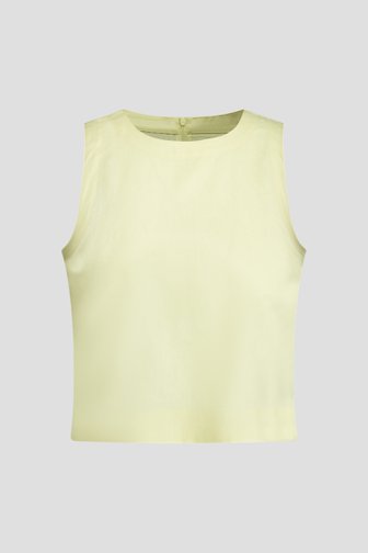 Le devant de Top en lin jaune clair de Liberty Island pour Femmes