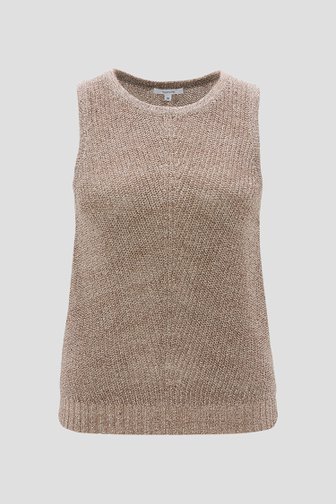 Top en maille marron-beige de Opus pour Femmes