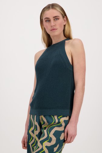 Le devant de Top en tricot vert-bleu de Opus pour Femmes