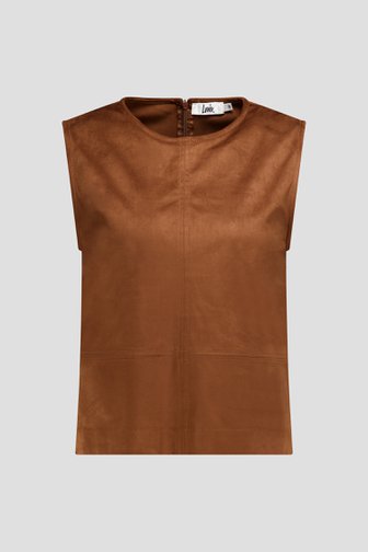 Le devant de Top marron en daim de Louise pour Femmes