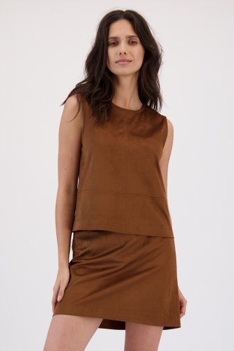 Le devant de Top marron en daim de Louise pour Femmes