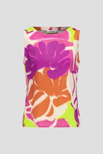 Top met zijdelook en kleurrijke print  van Libelle voor Dames