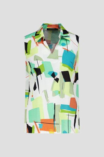 Top sans manches avec imprimé jaune-vert de Claude Arielle pour Femmes