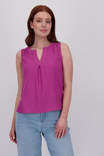 Top violet en tissu fin gaufré de Libelle pour Femmes
