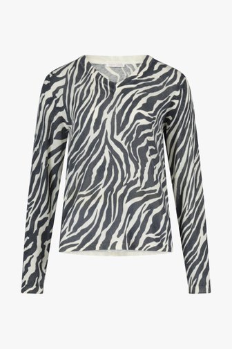Trui met zebraprint en V-hals van Diane Laury voor Dames