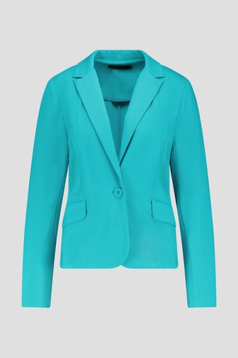 Turquoise blazer  van Claude Arielle voor Dames