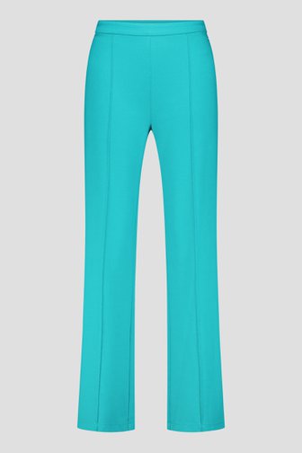 Turquoise broek met rechte pijpen van Claude Arielle voor Dames