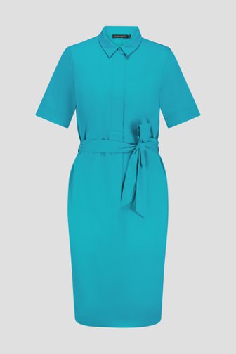 Turquoise kleed in stretchkatoen van Claude Arielle voor Dames