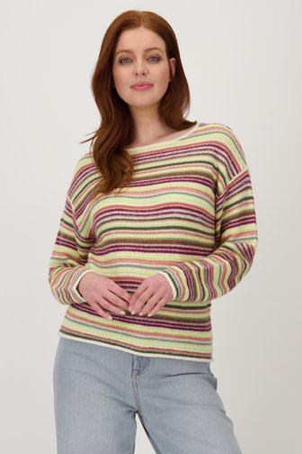Veelkleurig gebreide trui met ronde hals  van Libelle voor Dames