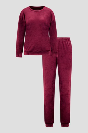 Voorkant van Velours bordeaux pyjama door Liberty Island voor Dames