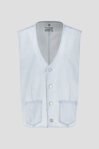 Vest en denim bleu clair sans manches - Genesis de Murielle Victorine Scherre pour Femmes