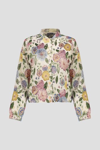 Le devant de Veste à motif floral coloré de Geisha pour Femmes