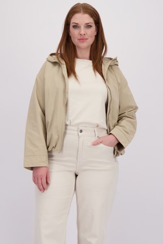 Le devant de Veste beige avec capuche de ONLY Carmakoma pour Femmes