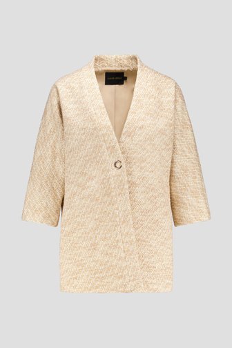 Veste beige avec lurex de Claude Arielle pour Femmes