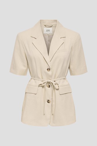 Le devant de Veste beige avec un nœud de JDY pour Femmes