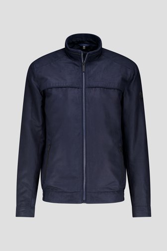 Veste bleu foncé en faux-daim de Dansaert Blue pour Hommes