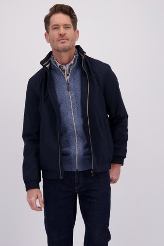 Le devant de Veste bleu marine avec capuche amovible de Dansaert Blue pour Hommes