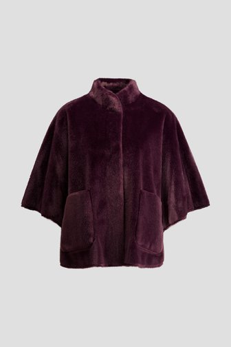 Photo produit 1 de Veste bordeaux en fausse fourrure de D'Auvry pour Femmes