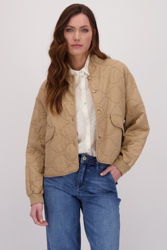 Le devant de Veste brun sable de Geisha pour Femmes