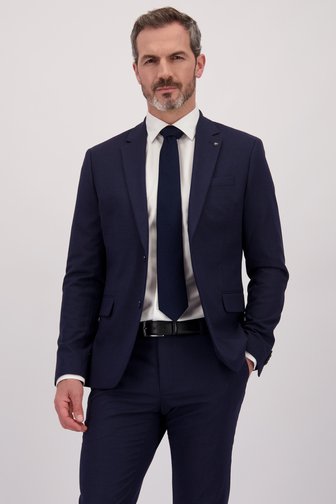 Le devant de Veste de costume bleu foncé - Slim fit - Starmer de Dansaert Black pour Hommes