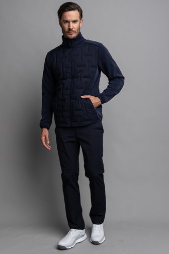Le devant de Veste de golf matelassée bleu foncé de Dansaert Golf Club pour Hommes