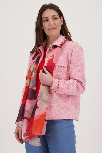 Veste en bouclé rose de Claude Arielle pour Femmes