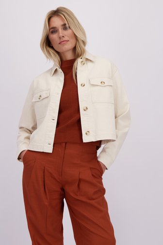 Le devant de Veste en jean beige clair de Liberty Loving nature pour Femmes