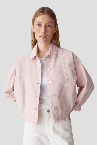 Le devant de Veste en jean rose de Opus pour Femmes