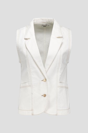 Veste en jean sans manches blanche de Louise pour Femmes