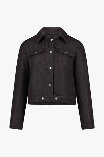 Le devant de Veste marron foncé de Louise pour Femmes