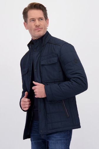 Le devant de Veste matelassée bleu foncé de Dansaert Blue pour Hommes