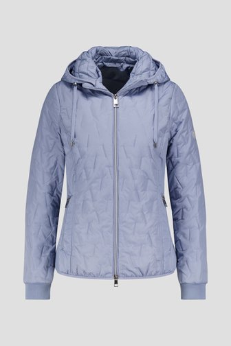 Veste matelassée bleu-gris avec capuche de Barbara Lebek pour Femmes