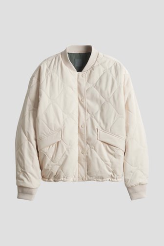 Le devant de Veste matelassée réversible – beige et vert de Opus pour Femmes