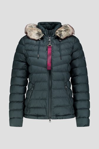 Le devant de Veste vert foncé légèrement matelassée de Barbara Lebek pour Femmes