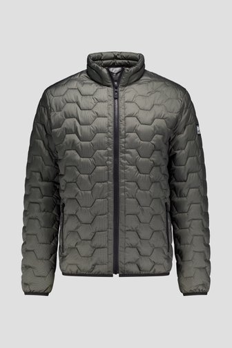 Le devant de Veste vert olive légèrement matelassée de Gate One pour Hommes