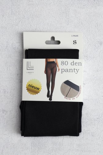 Voorkant van Warme zwarte panty - 80 den door Liberty Island voor Dames